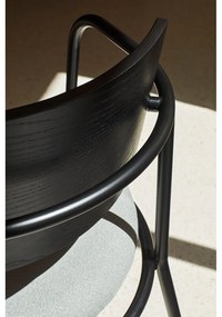 Čierno-sivé kreslo v dekore jaseňa Eclipse - Teulat