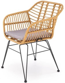 Stolička K541 sivá/prírodné