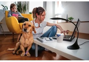 Kanlux 22343- LED Stmievateľná flexibilná stolná lampa FRANCO LED/6,8W/230V čierna