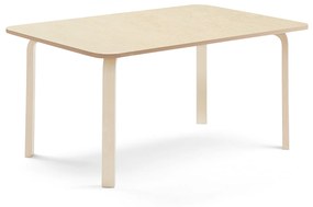 Stôl ELTON, 1800x700x640 mm, linoleum - béžová, breza