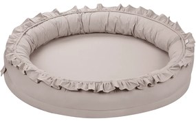 Hniezdo pre deti s volánom tmavo béžová