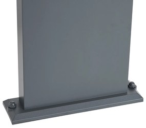 Vonkajšie stĺpikové svietidlo tmavosivé s pohybovým senzorom 60 cm IP54 solárne - Judge