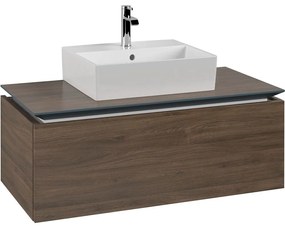 VILLEROY &amp; BOCH Legato závesná skrinka pod umývadlo na dosku (umývadlo v strede), 1 zásuvka, 1000 x 500 x 380 mm, Arizona Oak, B60300VH