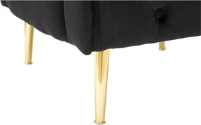 Čierne zamatové kreslo Bucarest – Mauro Ferretti