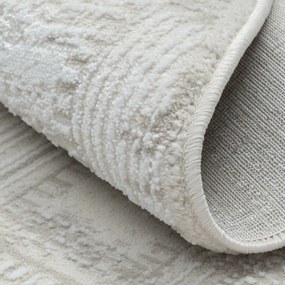 My Flair, Kusový koberec My House CA60038 creme kruh, 120x120 (priemer) kruh, béžová, chodba / predsieň