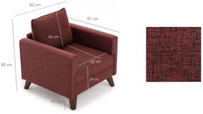 Kreslo Bella - Claret Red