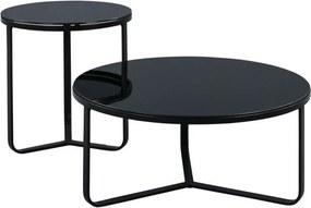 Okrúhly konferenčný stolík Boston 80 cm, čierny