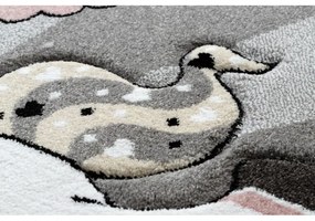 Dywany Łuszczów Detský kusový koberec Petit Unicorn grey kruh - 120x120 (priemer) kruh cm
