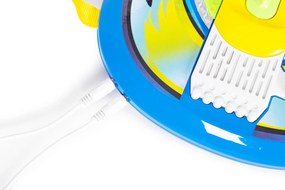 MULTISTORE Detská elektrická gitara – súprava s mikrofónom a statívom, MP3 pripojenie, modrá, 3+
