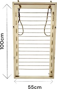 Sušiak na stenu - drevený, úzky, svetlý