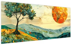 Obraz - Ilustrácia krajiny (120x50 cm)