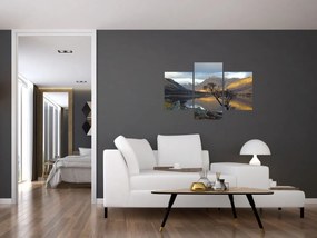 Obraz - Hory pri jazere (90x60 cm)