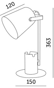 Stolná lampa ROLIG 1xE27/25W/230V čierna