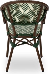 VENUS záhradná stolička s podrúčkami green