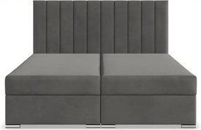 Manželská posteľ AGEN Velvet 180×200 cm sivá