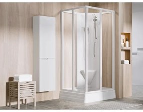 Ravak A007701120 - Štvorcová sprchová vanička ANGELA 90x90 cm biela