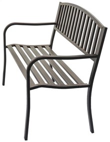 Záhradná lavička F43 2-miestna - práškovaná oceľ, 128 cm - Bronzová