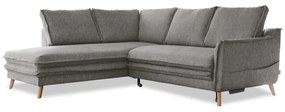 Sivá rozkladacia rohová pohovka (ľavý roh) Charming Charlie – Miuform