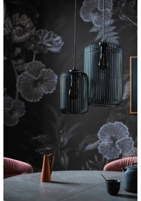 Čierne závesné svietidlo s kovovým tienidlom ø 25 cm Cage – Fischer &amp; Honsel