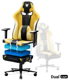 Látkové herné kreslo Diablo X-Player 2.0 King Size, Dark Sunflower