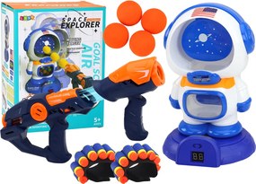 LEAN Toys Arkádová hra Streľba Astronaut 2 zbrane gule šípy