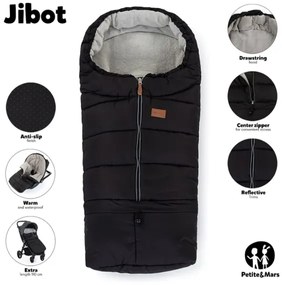 PETITE&amp;MARS - SADA Detský fusak 3v1 JIBOT + rukávniky na kočík hnedá