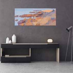 Obraz - Henri Edmond Cross, Calanque des Antibois, reprodukcia (120x50 cm)