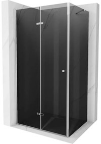 Mexen Lima sprchová kabína, skladacie dvere 90 x 110 cm, grafitová čierna, chrómová - 856-090-110-01-40