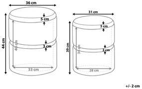 Set 2 ks. taburetiek WICHINE (látka) (hnedá) (s úl. priestorom). Vlastná spoľahlivá doprava až k Vám domov. 1019121