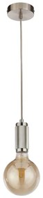 Searchlight 77651SS - Závesný luster na lankách SUSPENSION 1xE27/60W/230V strieborný