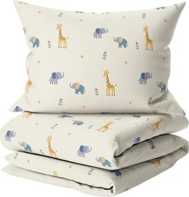 Obliečky do postieľky z Renforcé bavlny LITTLE SAFARI farebné Rozmer obliečky: 45 x 65 cm | 90 x 135 cm