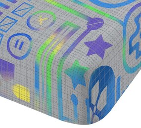 Sivá napínacia detská plachta na jednolôžko/na vysoký matrac z mikrovlákna 90x190 cm Gamer – Catherine Lansfield