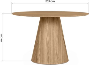 Jedálenský stôl STELLA 120 cm dub prírodný