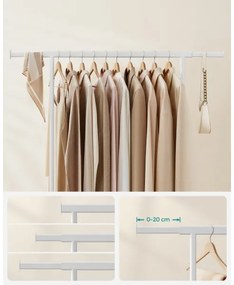 Mobilný stojanový vešiak LINEA biely