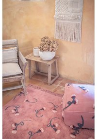 Ružový prateľný ručne tkaný bavlnený detský koberec 140x210 cm English Garden Ash Rose – Lorena Canals