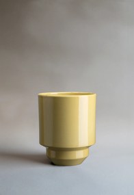 Obal na kvetináč Hoff glazúrovaný 18 cm žltý