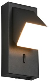 Matne čierne LED nástenné svietidlo Raglan – Trio