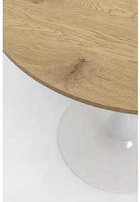 Schickeria príručný stolík biela/hnedá  o80 cm