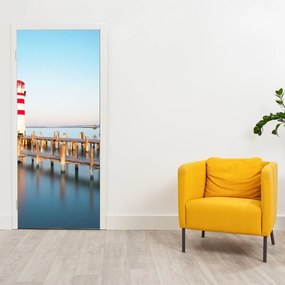 Fototapeta na dvere - Maják za úsvitu (95x205cm)