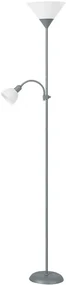 Rabalux Stojacia lampa Action 2xE27/230V/178cm, strieborná