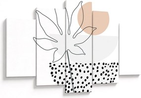 Obraz - Line art kvety N⁰3 (150x105 cm)