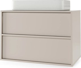 Závesná skrinka pod umývadlo Mossy s doskou 80 cm kašmírová