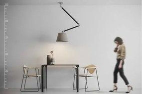 Industriálny luster Zyta M čierne/strieborná