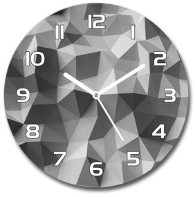 Sklenené hodiny okrúhle Abstraktné trojuholníky pl_zso_30_f_105539676