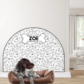 120x96cm Ochranná textilná nálepka na stenu - Oblúk - Zvieratá Veľkosť: 120x96cm, Motív: s menom
