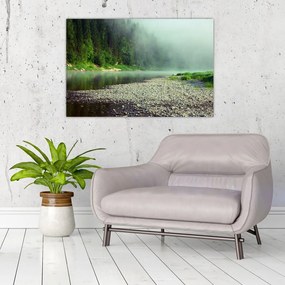Obraz - Rieka pri lese (90x60 cm)