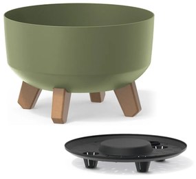 Plastový kvetináč na nožičkách DGRL240L 23,5 cm - zelená