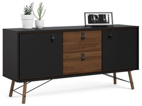 Čierna komoda v dekore orecha 150x72x40 cm Ry – Tvilum