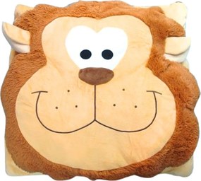 AKCIA Detský vankúš CUDDLI FRIENDS 70x70 cm plyšový - viac farieb II. akosť Farba: Modrá