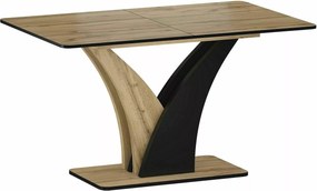 Jídelní rozkládací stůl Vento 120/160 cm dub Artisan/černý